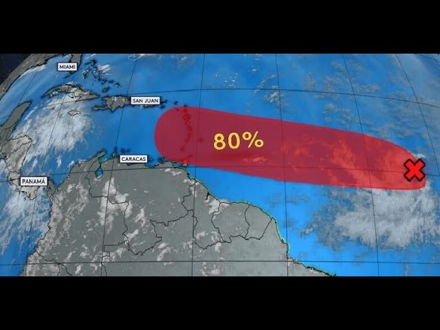 clima en el caribe via satelite
