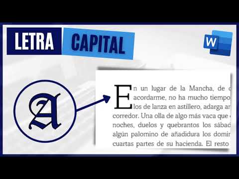 como poner letra capital en word