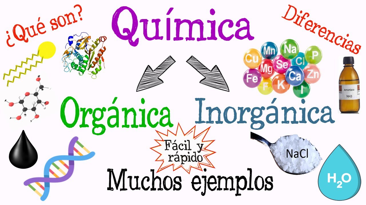 cuadro comparativo entre sustancias organicas e inorganicas