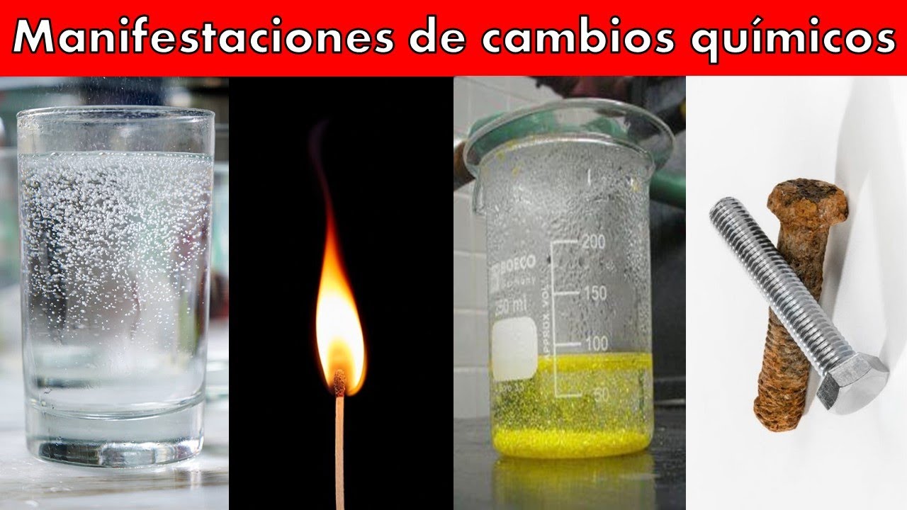 manifestaciones de cambios químicos sencillos