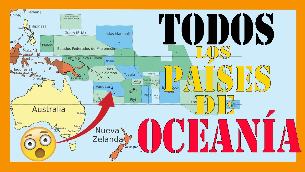 oceania division politica con nombres