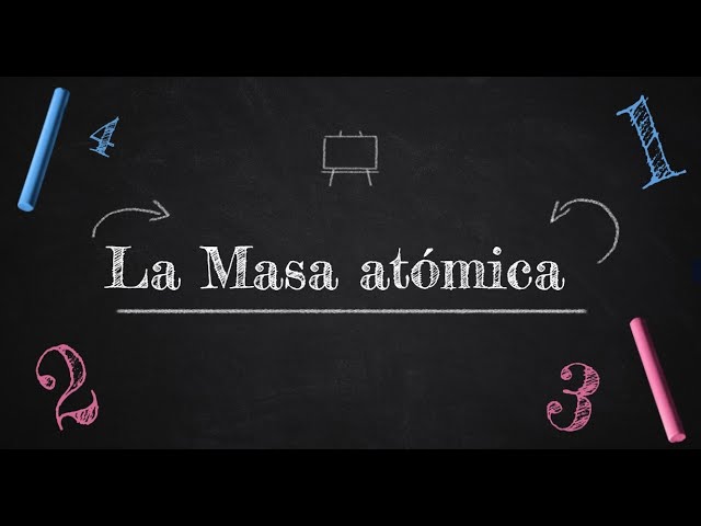 como se calcula la masa de un atomo