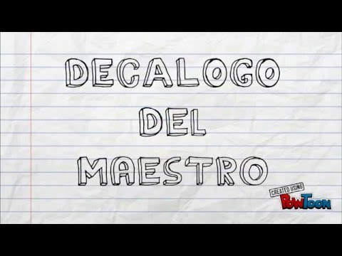decalogo de un buen maestro