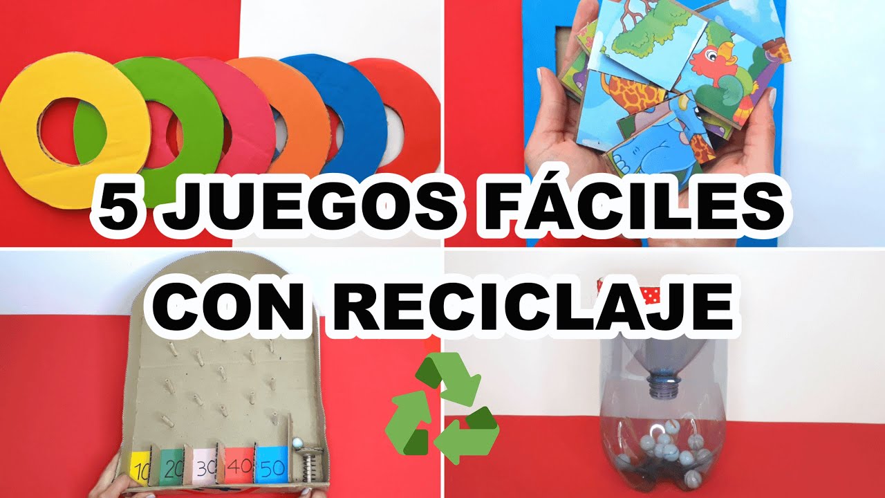 material didactico reciclado con botellas
