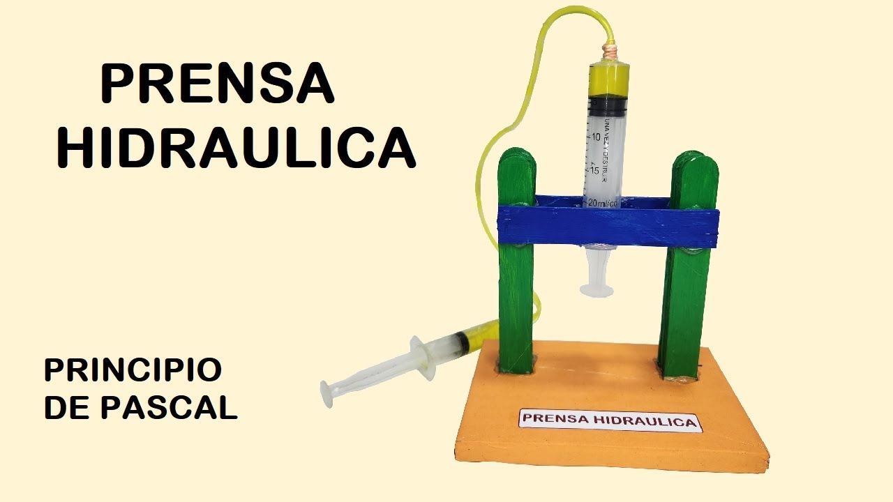 prensa hidraulica casera principio de pascal