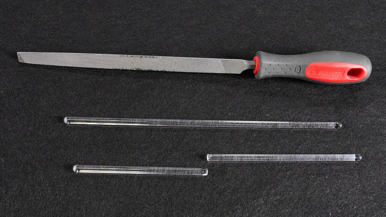 tubo y varilla de vidrio