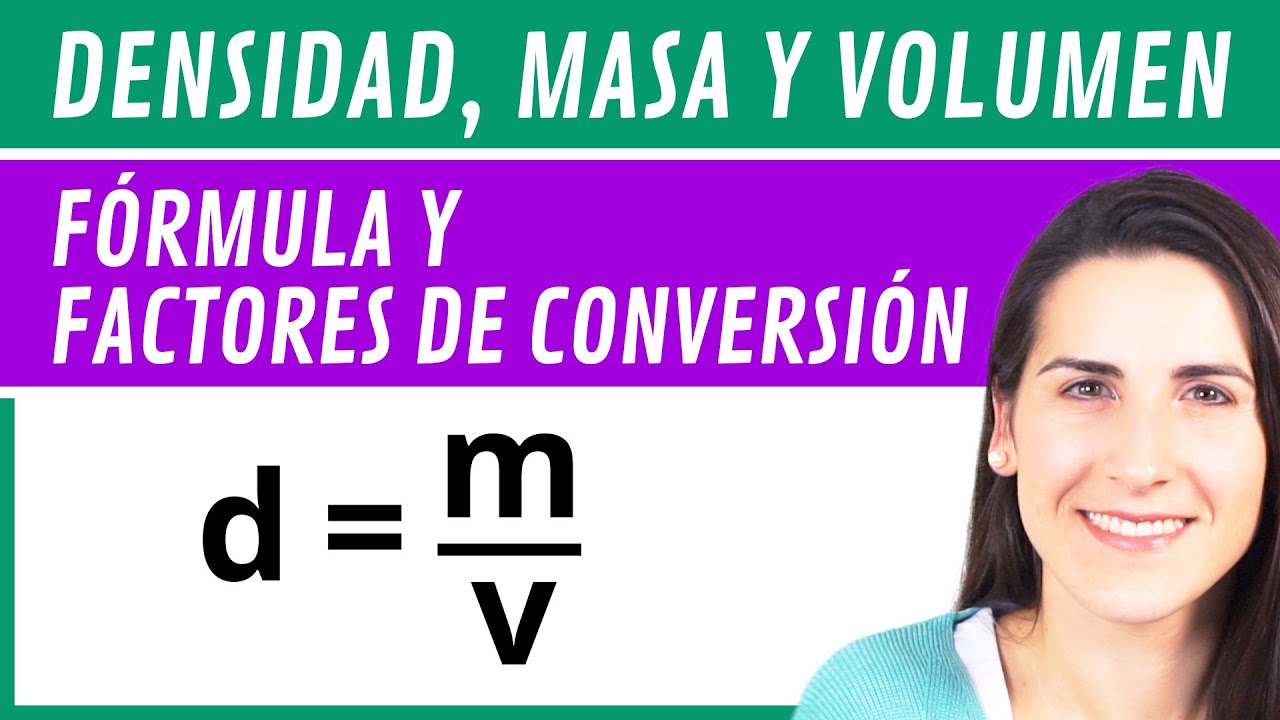 formula de volumen con densidad