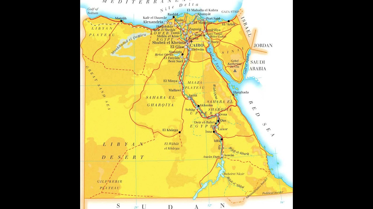 superficie en km2 de egipto