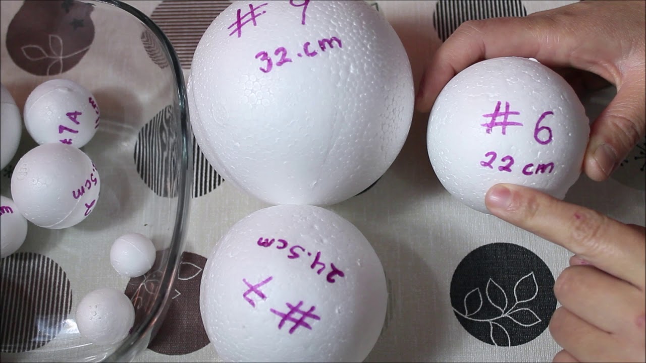 bolas de unicel numero 1