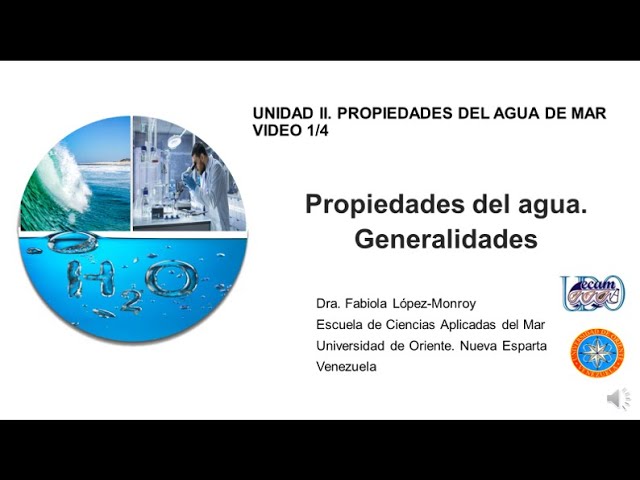 caracteristicas fisicas del agua de mar