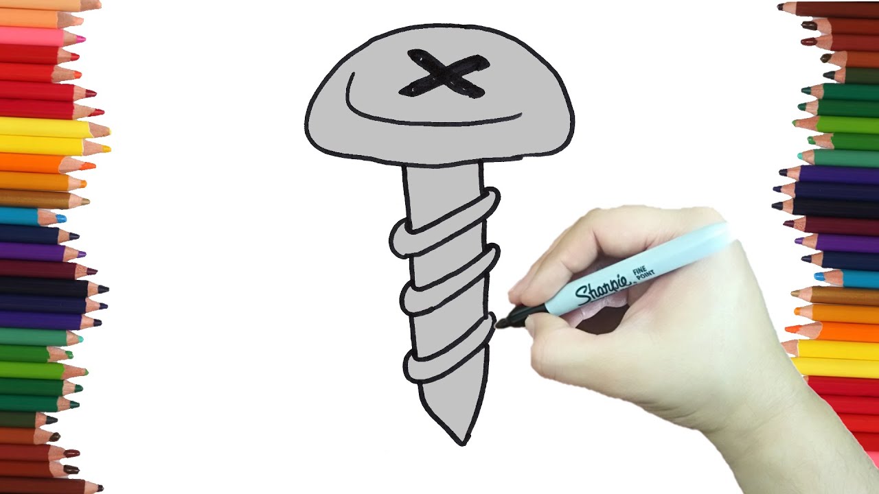 cómo se dibuja un tornillo
