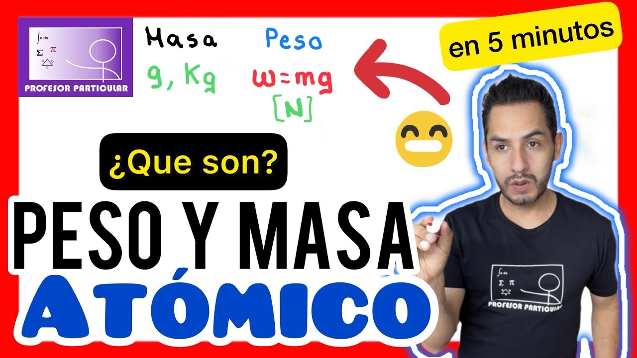 diferencia entre masa y peso atomico