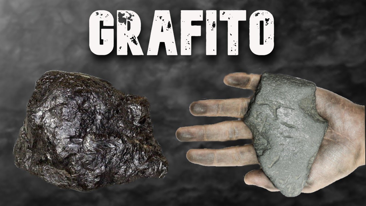 nombre grafito mineral de color negro