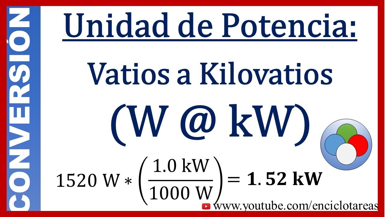 pasar de w a kw