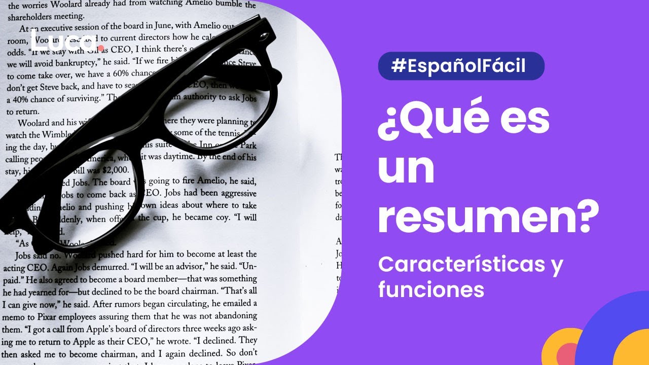 caracteristicas externas de un resumen