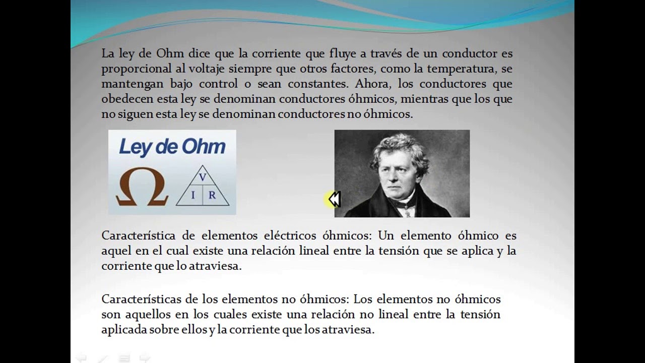 conductores ohmicos y no ohmicos
