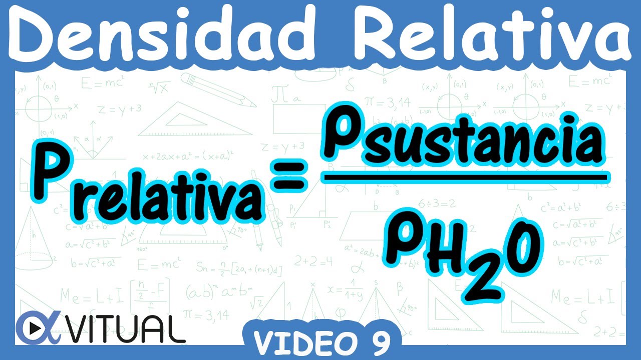 formula para calcular densidad relativa